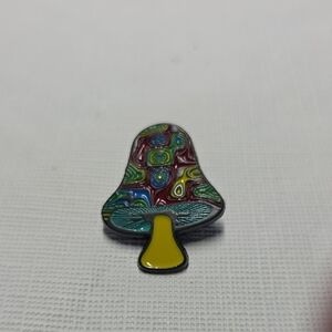 Colorful Mushroom Enamel Pin